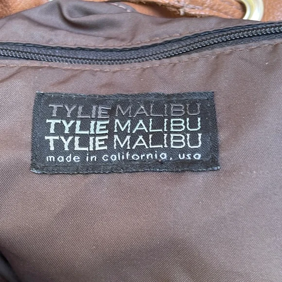 Rare Tylie Malibu Tan Leather Shoulder Bag - Picture 7 of 9